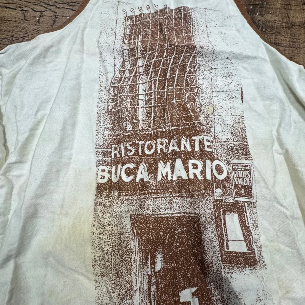 Ristorante Buca‎ Mario Florence Italy Chef Kitchen Apron 100% Cotton